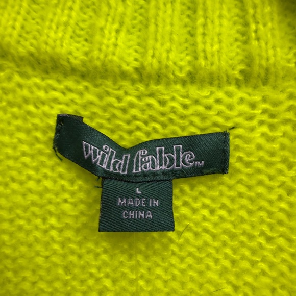 Wild Fable Green sweater, size Large, NWT - Picture 2 of 5